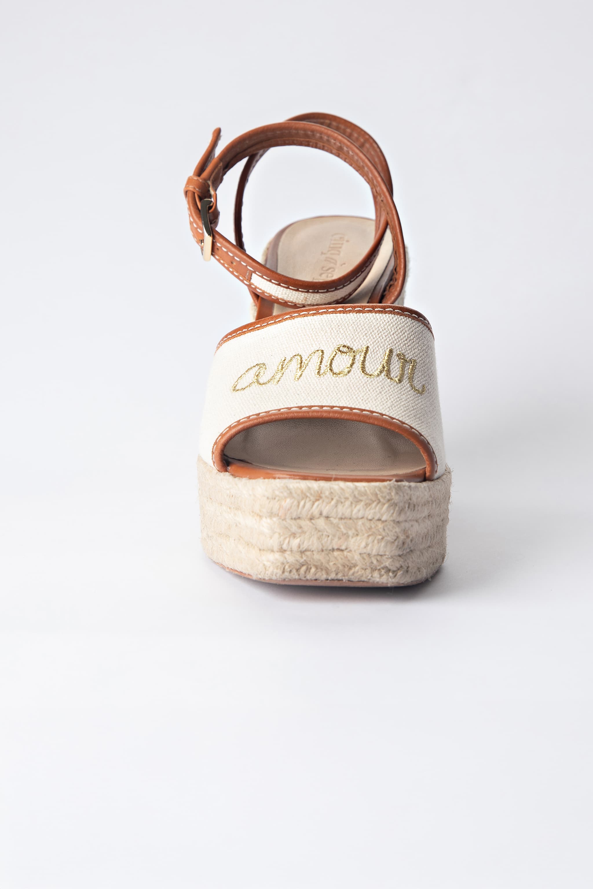 Cinq à Sept “Amour” Espadrille Wedge Sandals