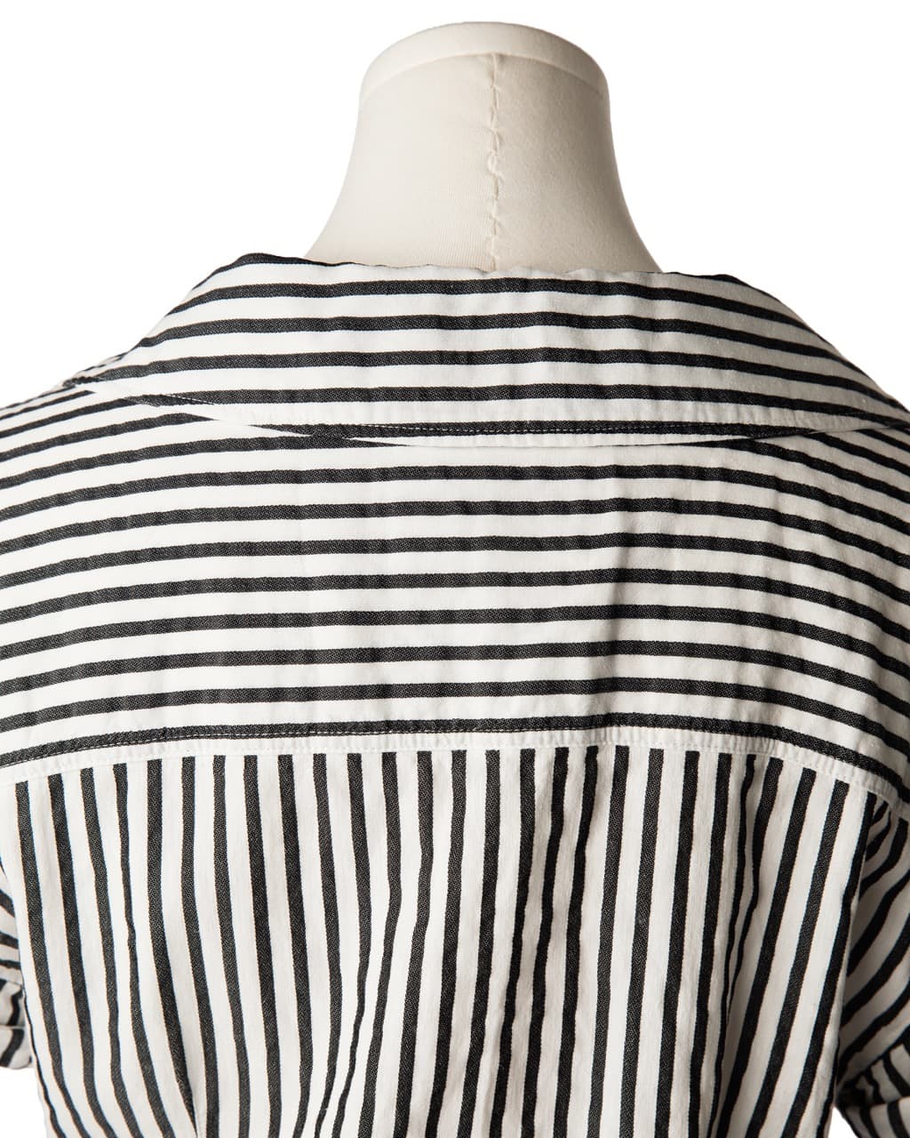 FRAME Striped Button-Front Linen Blend Blouse