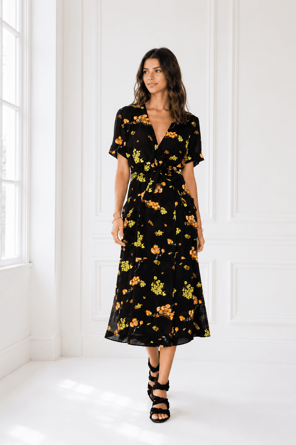 A.L.C. Stephanie Floral Wrap Dress
