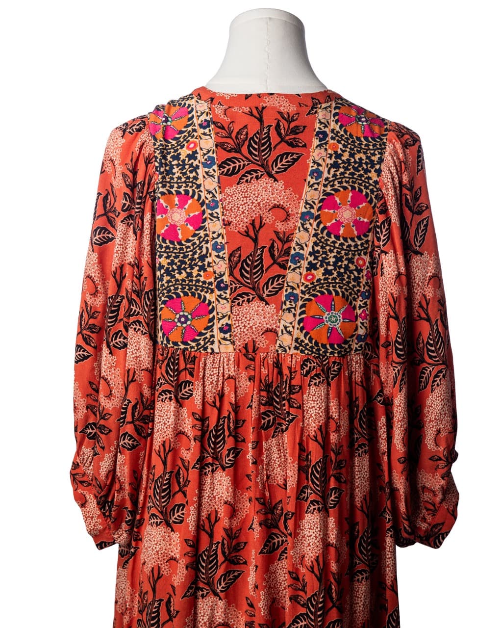 Ba&sh Rust Floral Boho Mini Dress