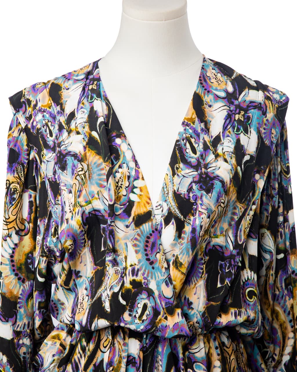 IRO Damie Silk-Blend Abstract Paisley Mini Dress