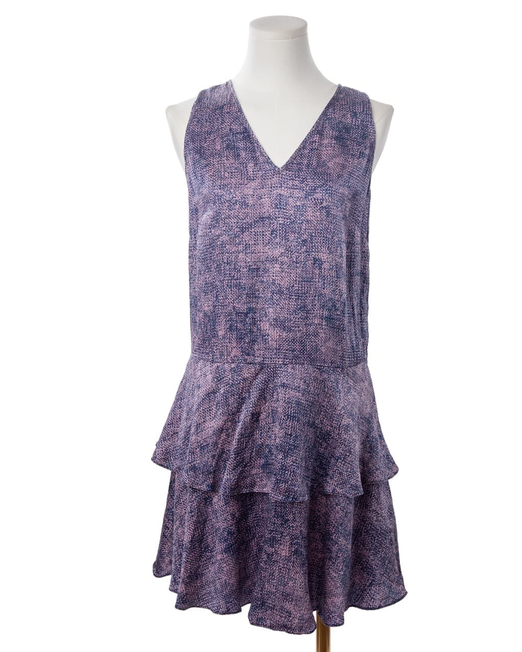 Rebecca Taylor Silk Ruffle Hem Print Dress