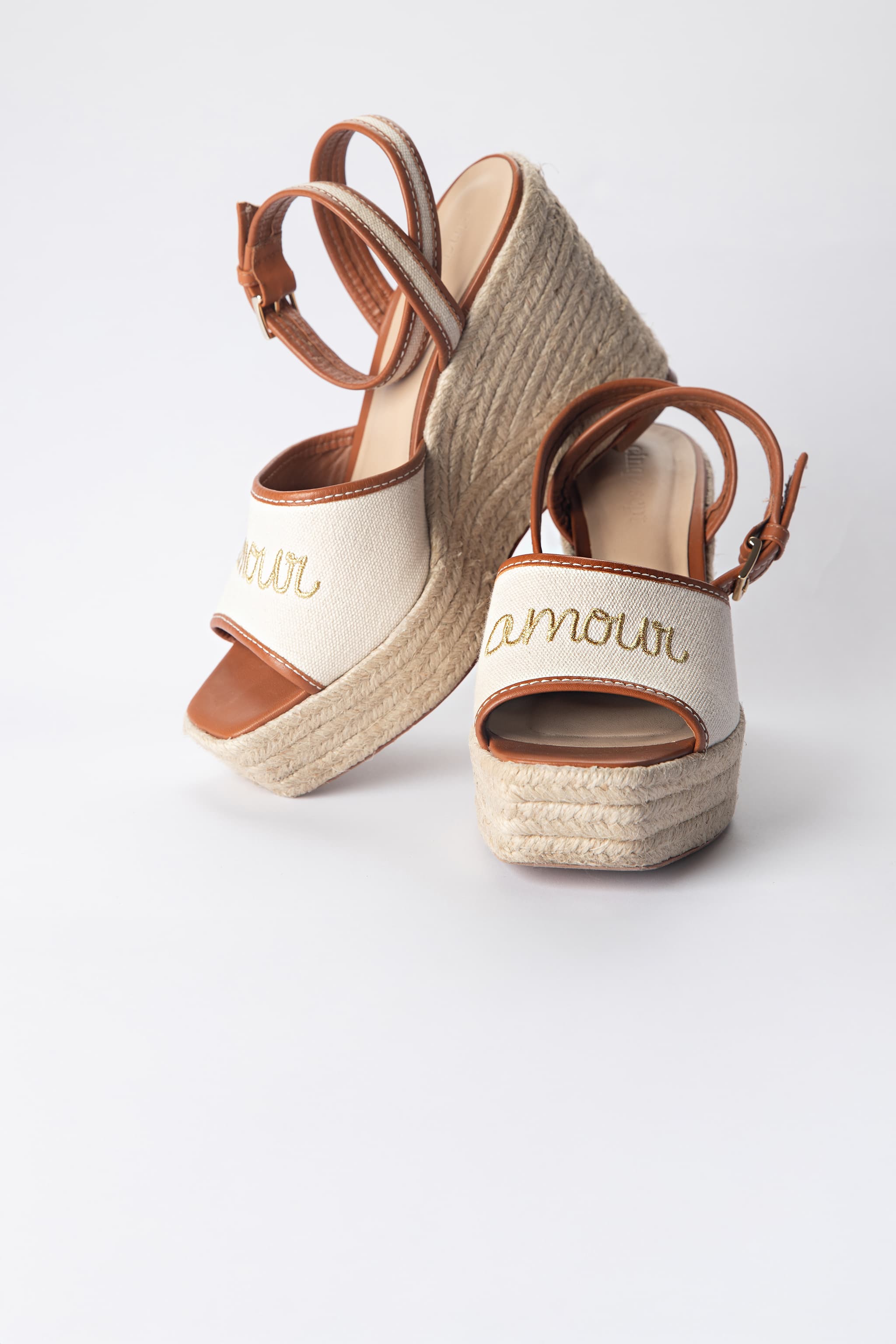 Cinq à Sept “Amour” Espadrille Wedge Sandals