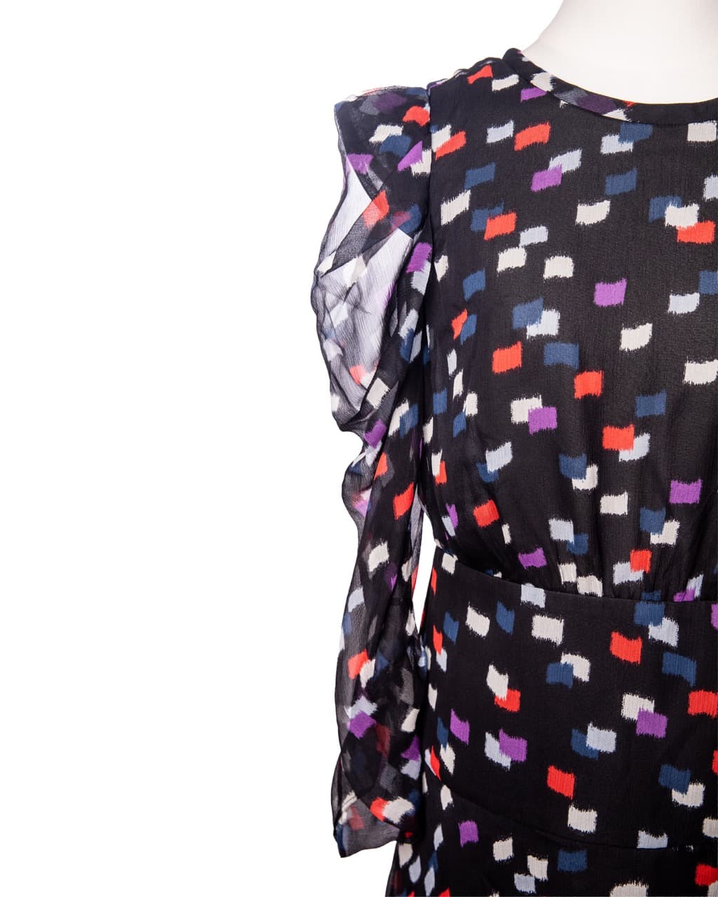 Joie NWT 100% Silk Abstract Print Long Sleeve Mini Dress