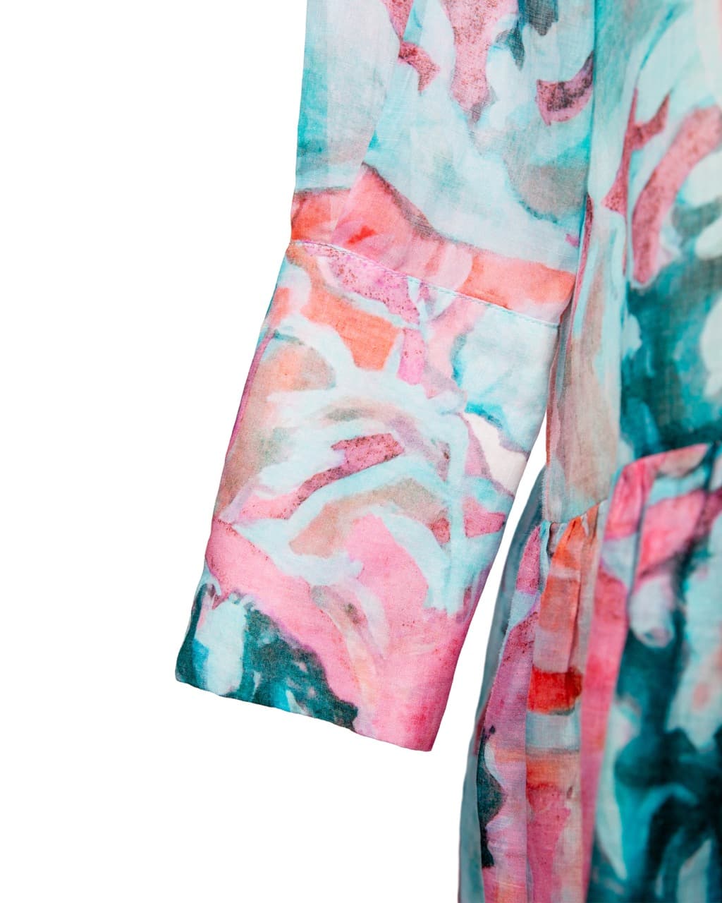 Ala von Auersperg Floral Cotton Voile Shirt Dress with Detachable Belt