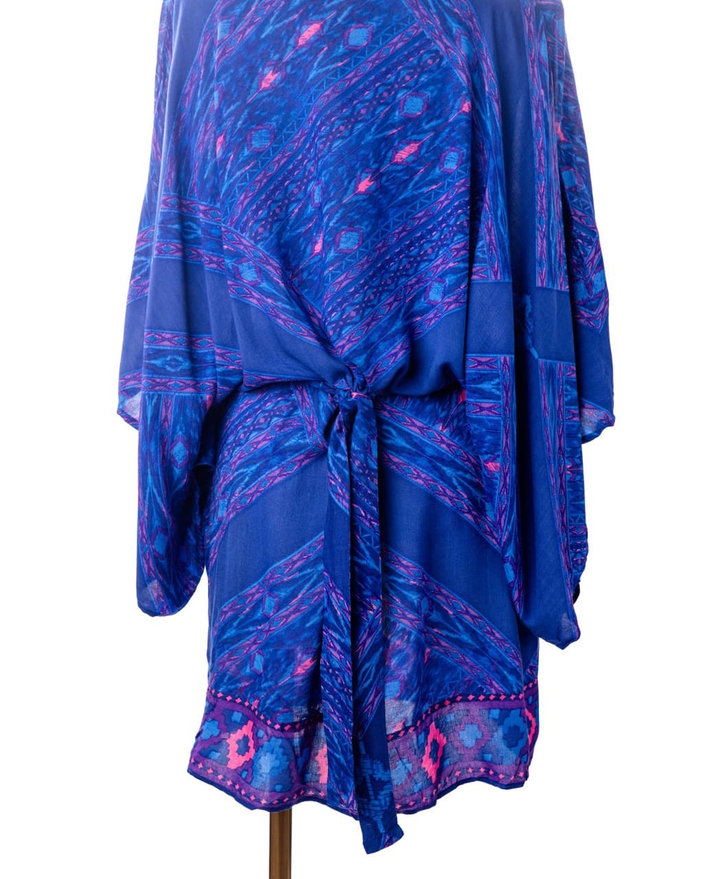 Twelfth Street by Cynthia Vincent Printed Kimono Sleeve Belted Dress