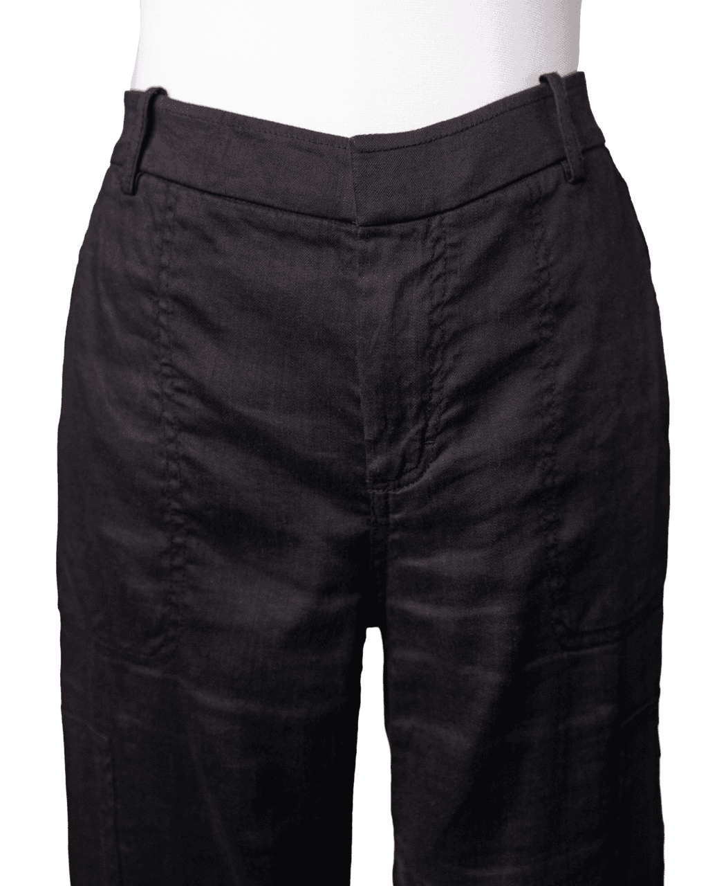 Vince Black Linen-Blend Utility Cargo Pants