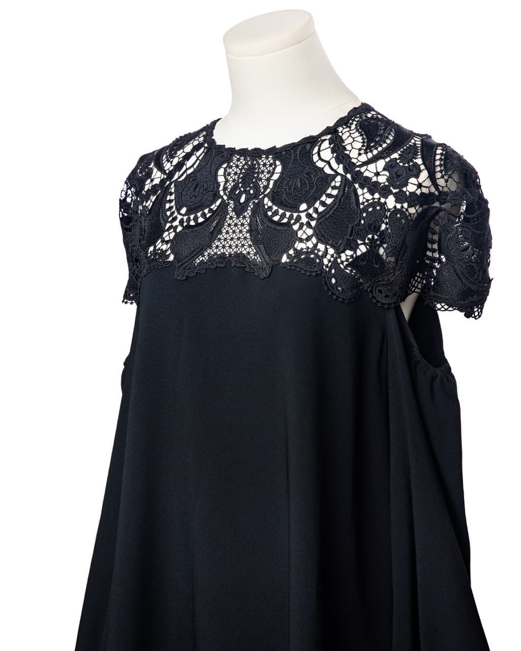 Jonathan Simkhai Black Cold Shoulder Lace Shift Dress