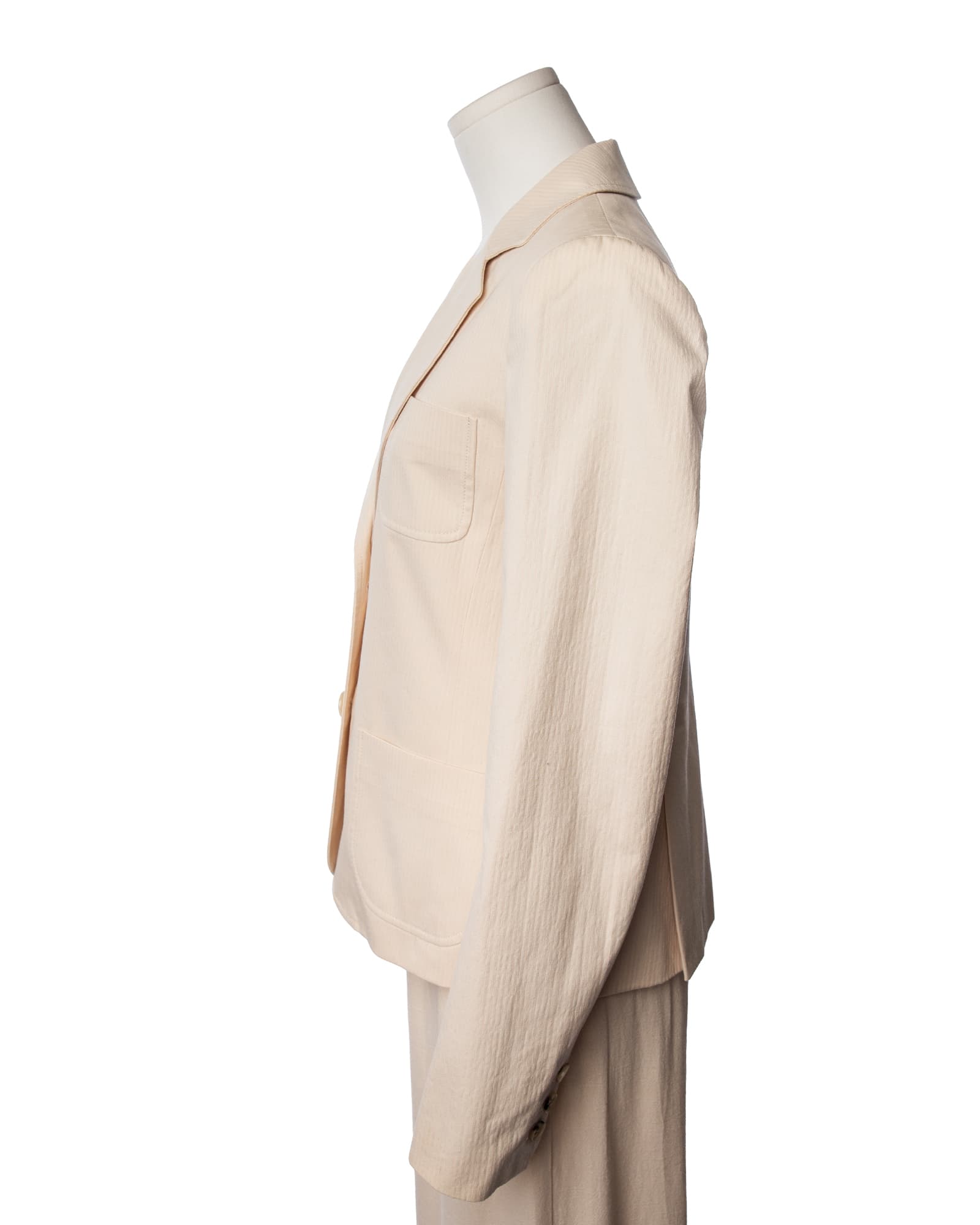 Theory Soft Ivory Textured Patch Pocket Blazer