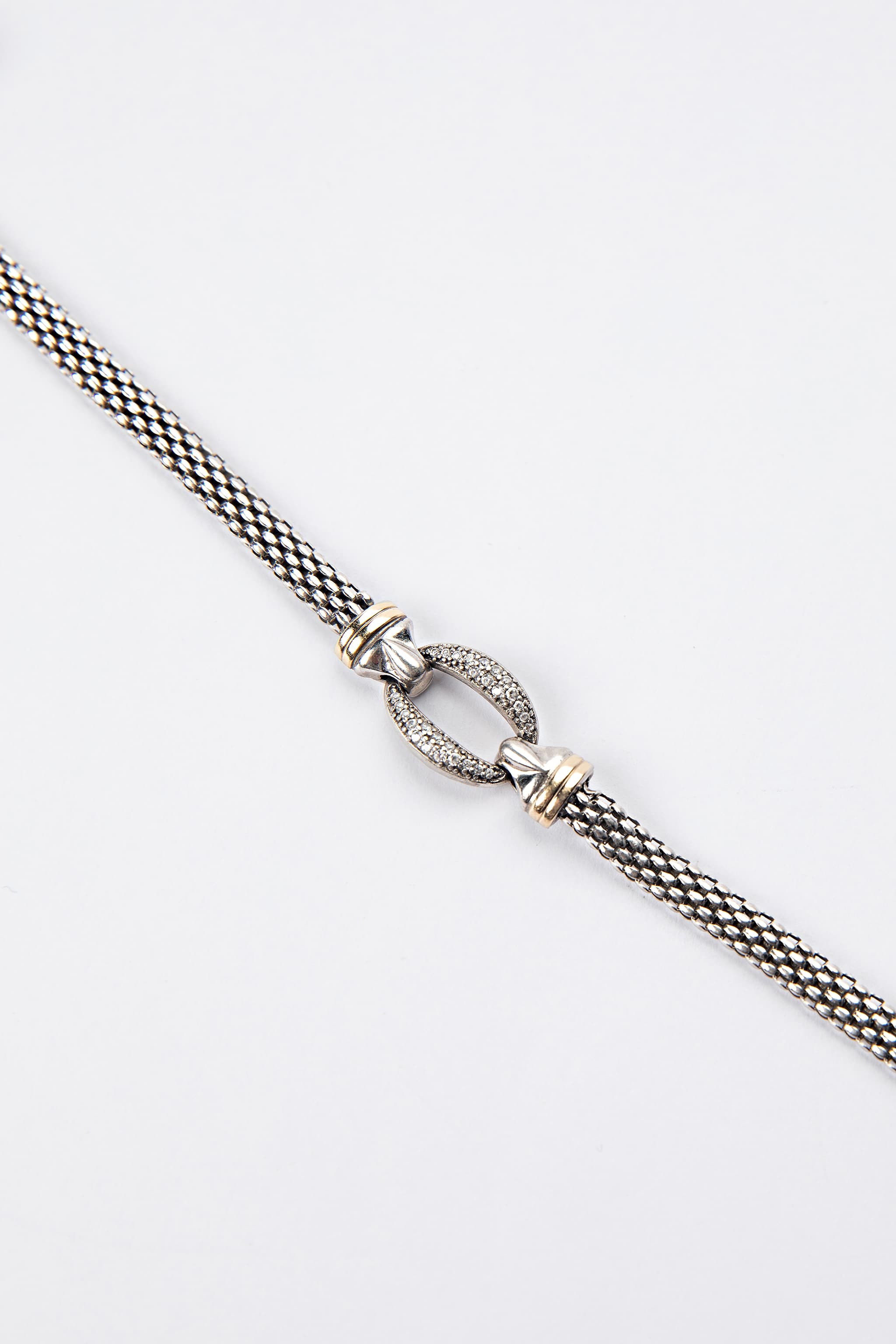 Elevated Mixed Metal Mesh Bracelet