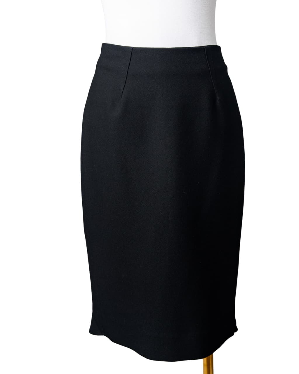 L’Agence Black Contrast-Zip Mermaid Midi Skirt