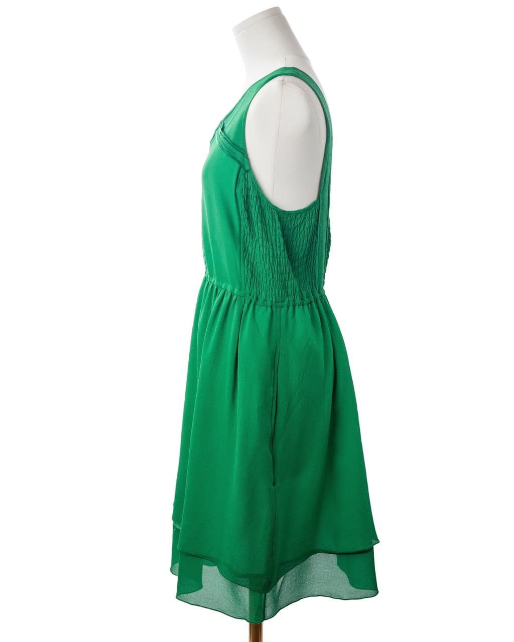 Marc by Marc Jacobs Emerald Silk Textured Sleeveless Dress