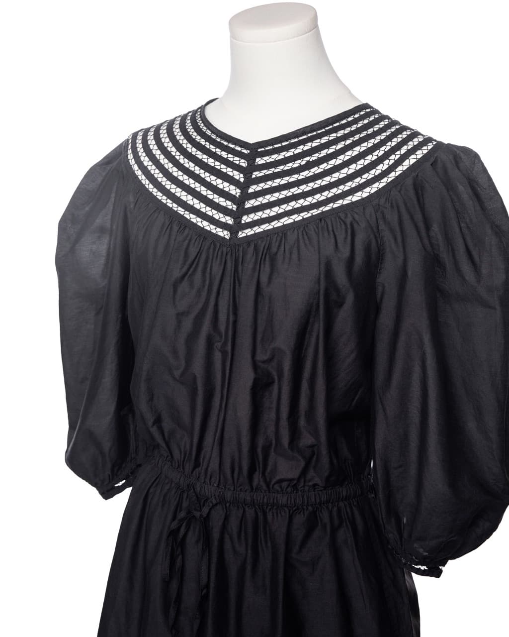 Joie Silk & Cotton Lace Yoke Mini Dress