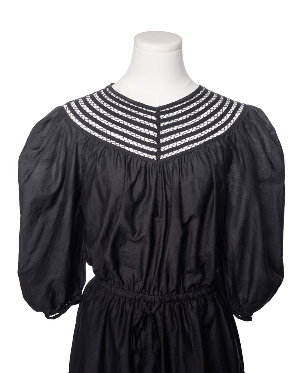 Joie Silk & Cotton Lace Yoke Mini Dress