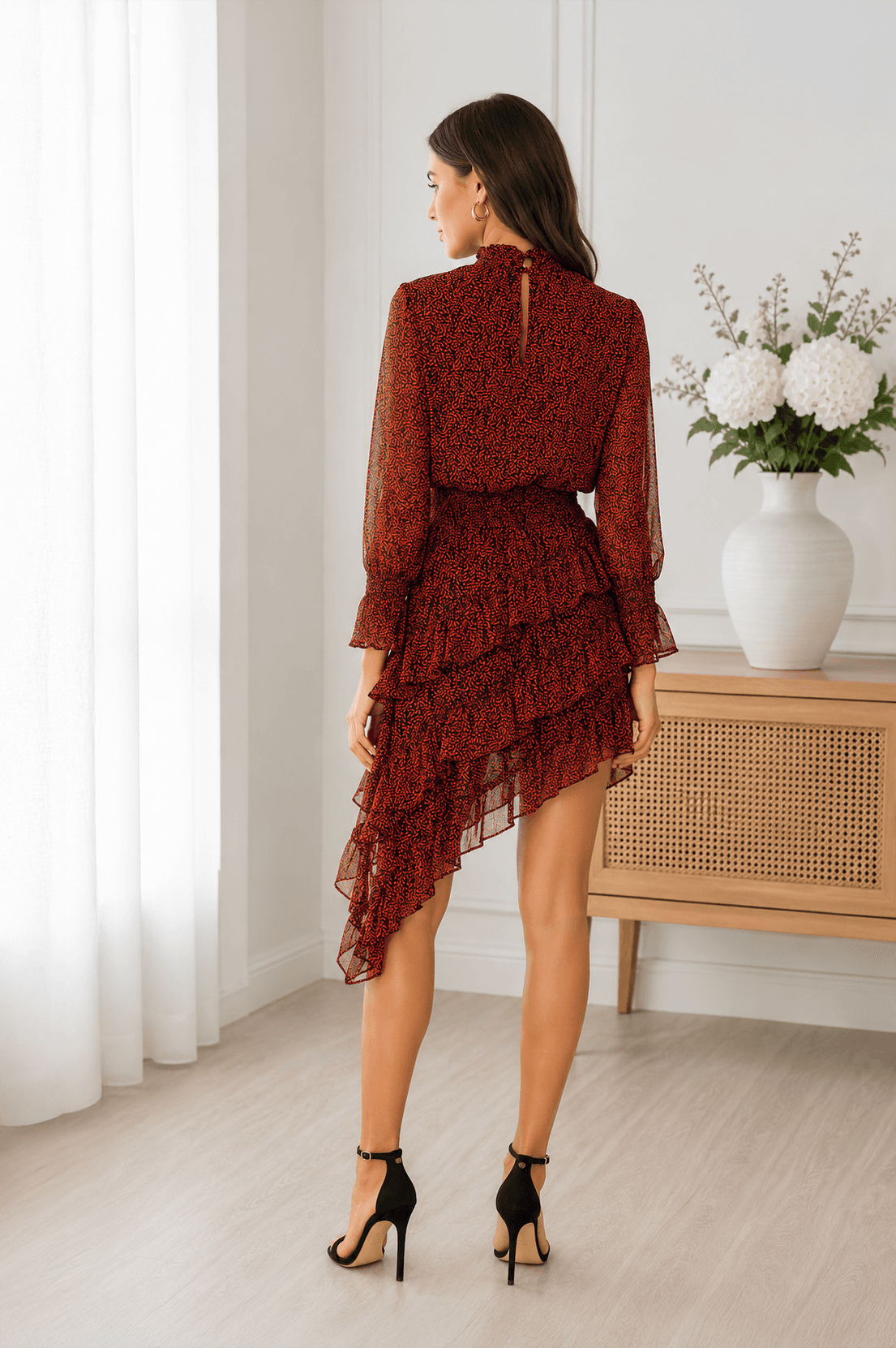 MISA Los Angeles x REVOLVE Asymmetrical Ruffle Mini Dress