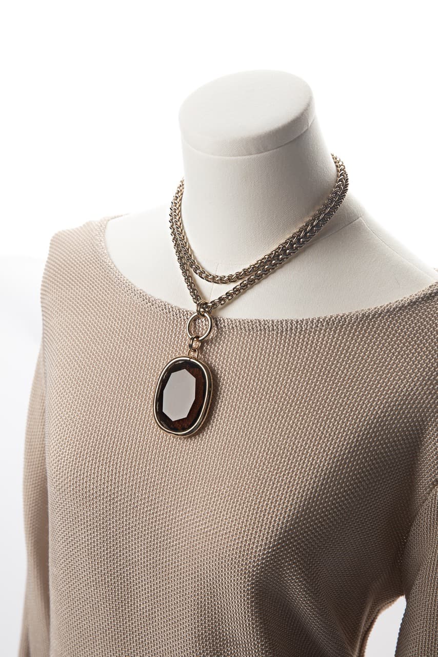 Joan Rivers Gold-Tone Faceted Pendant Necklace