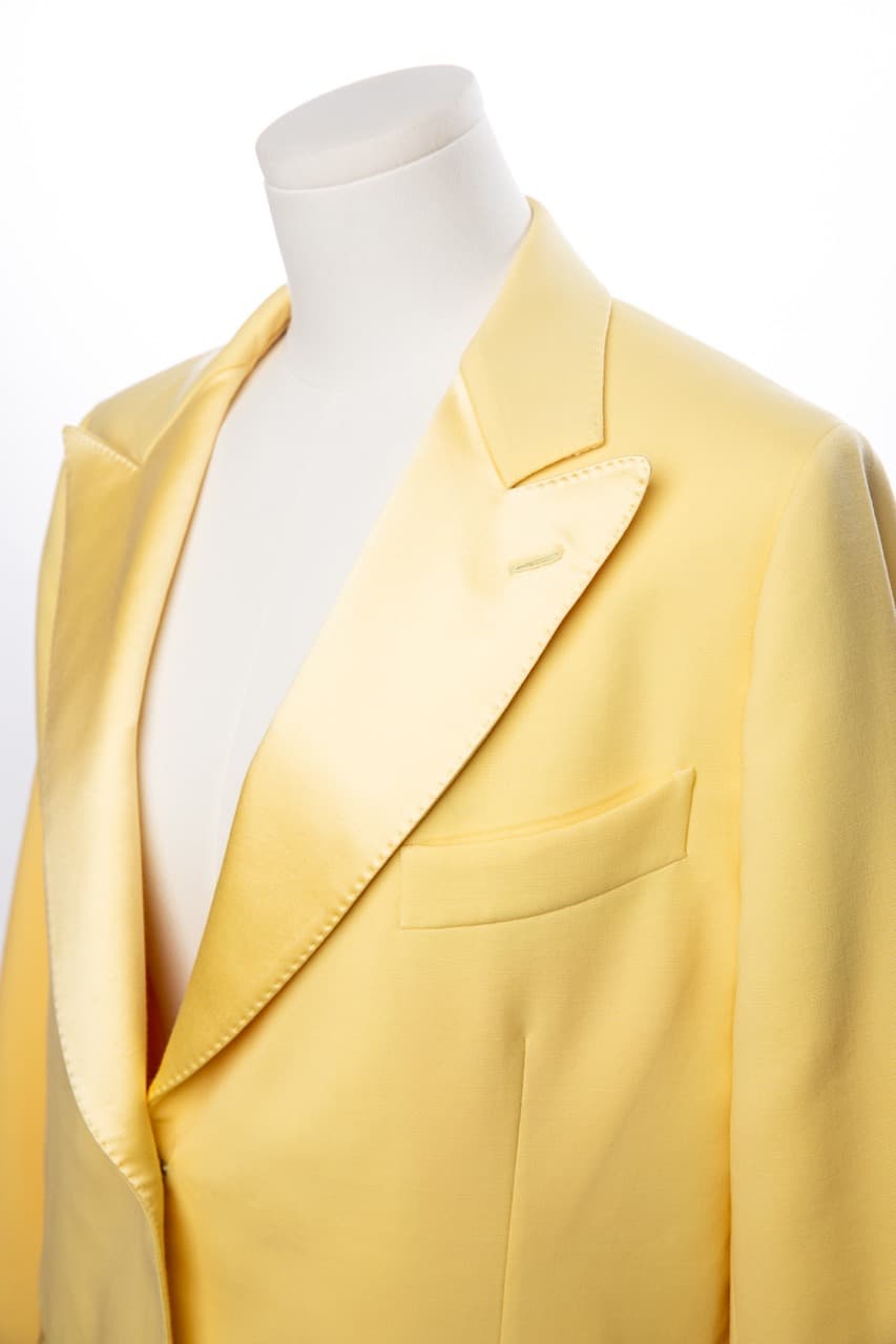 St. John Collection Wool Satin-Lapel Blazer
