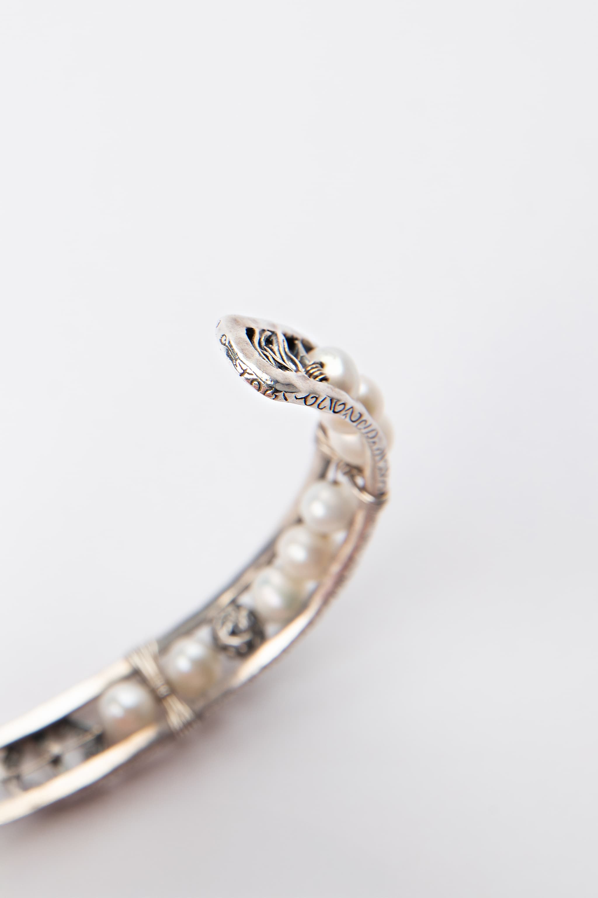 Sterling Silver Freshwater Pearl Artisan Cuff Bracelet