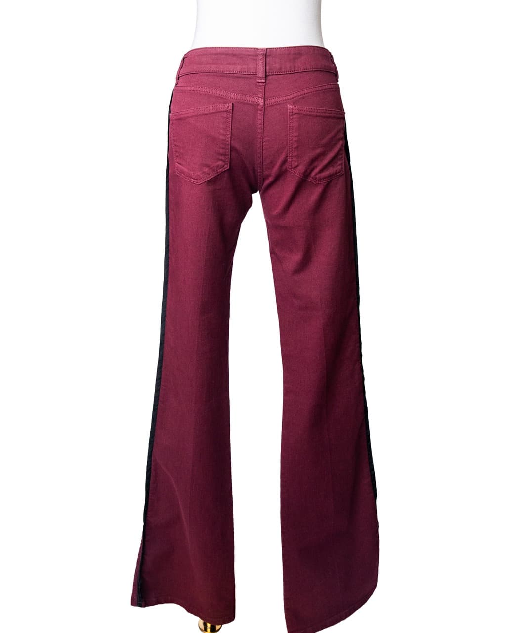 Alexander McQueen NWT Burgundy Grosgrain Jeans