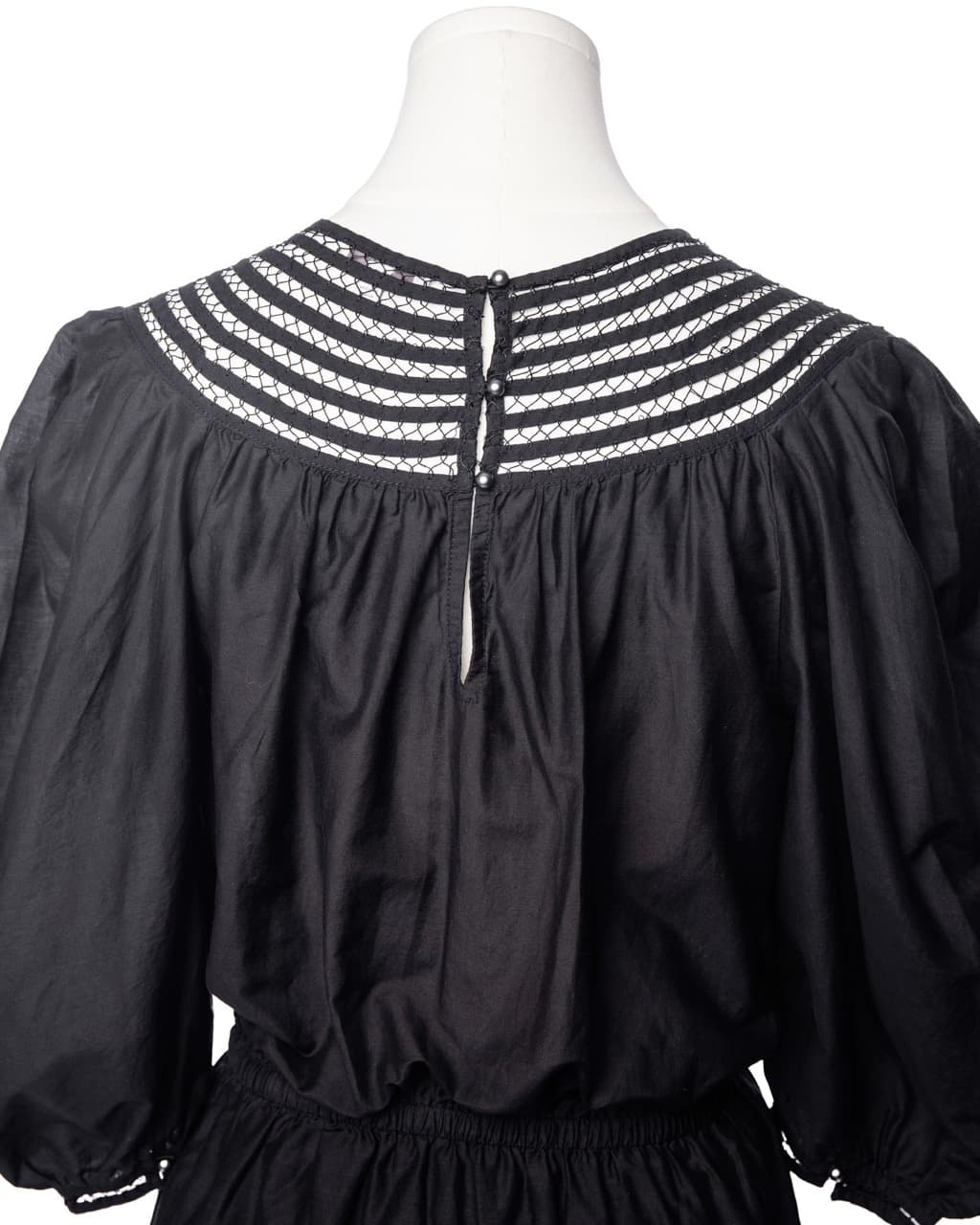 Joie Silk & Cotton Lace Yoke Mini Dress
