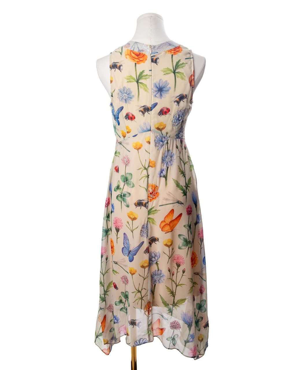 Pankaj & Nidhi Embellished Botanical Midi Dress