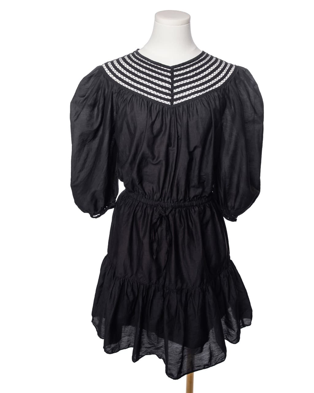 Joie Silk & Cotton Lace Yoke Mini Dress
