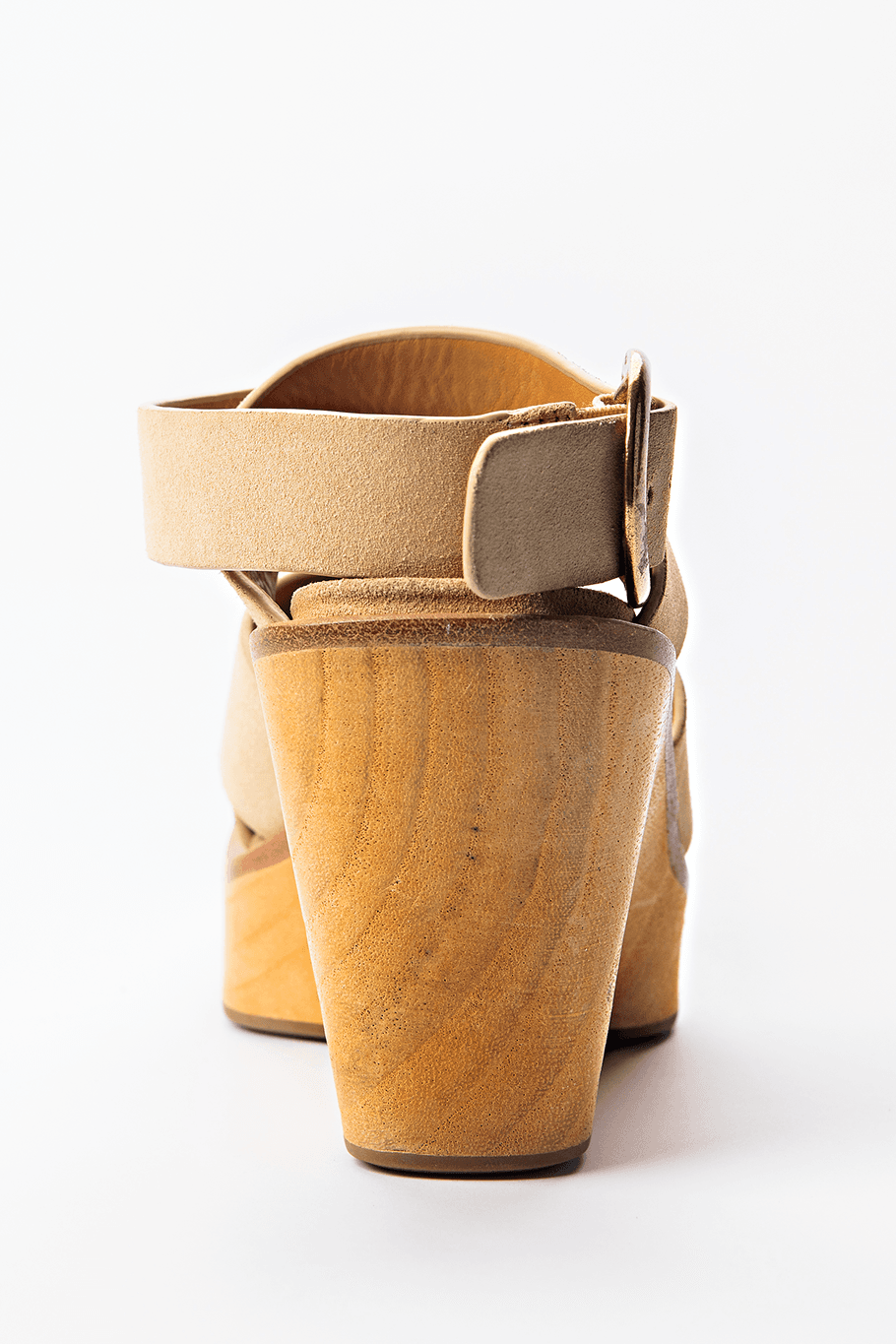 Rag & Bone Oatmeal Suede Wooden Platform Wedge Sandals