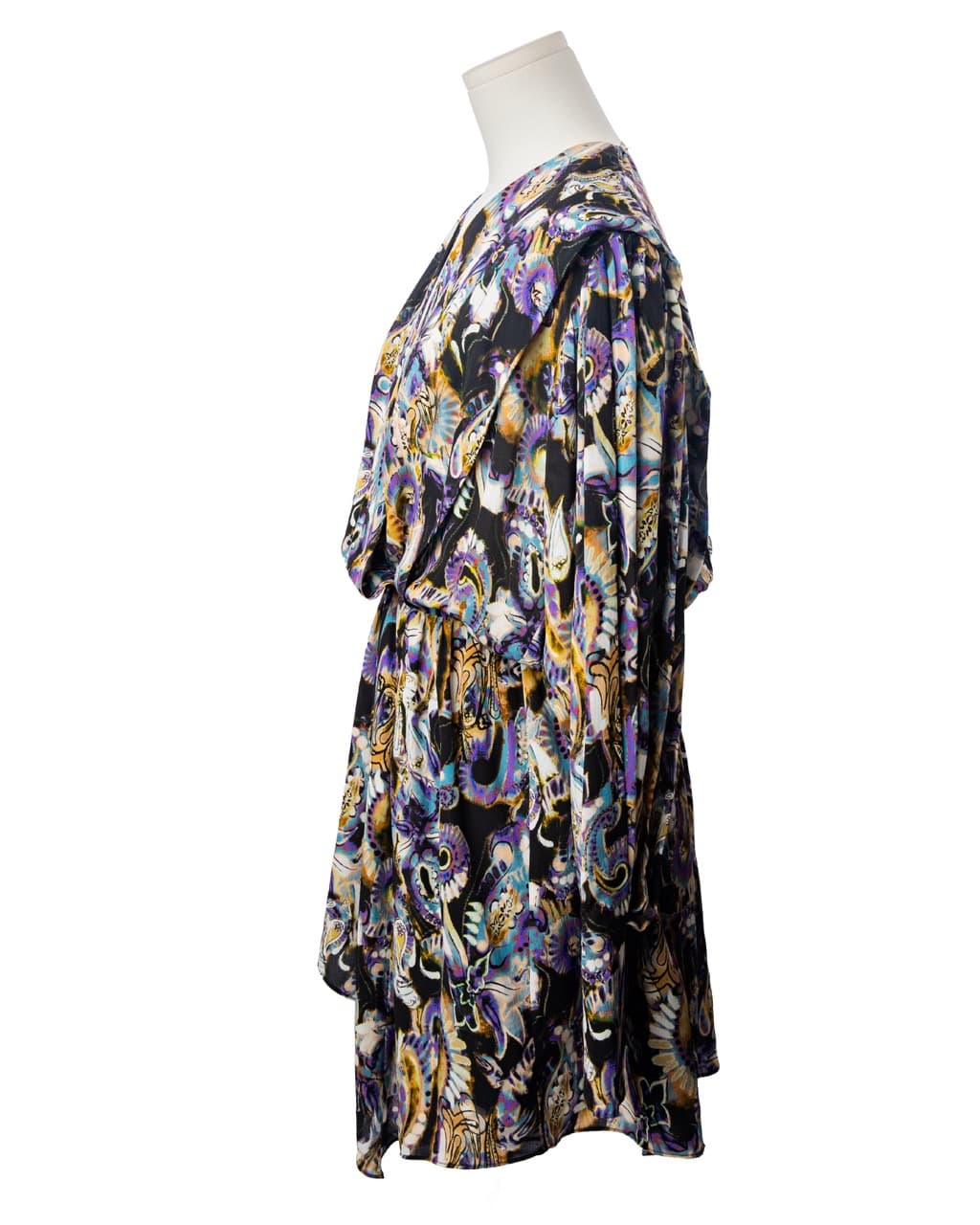 IRO Damie Silk-Blend Abstract Paisley Mini Dress