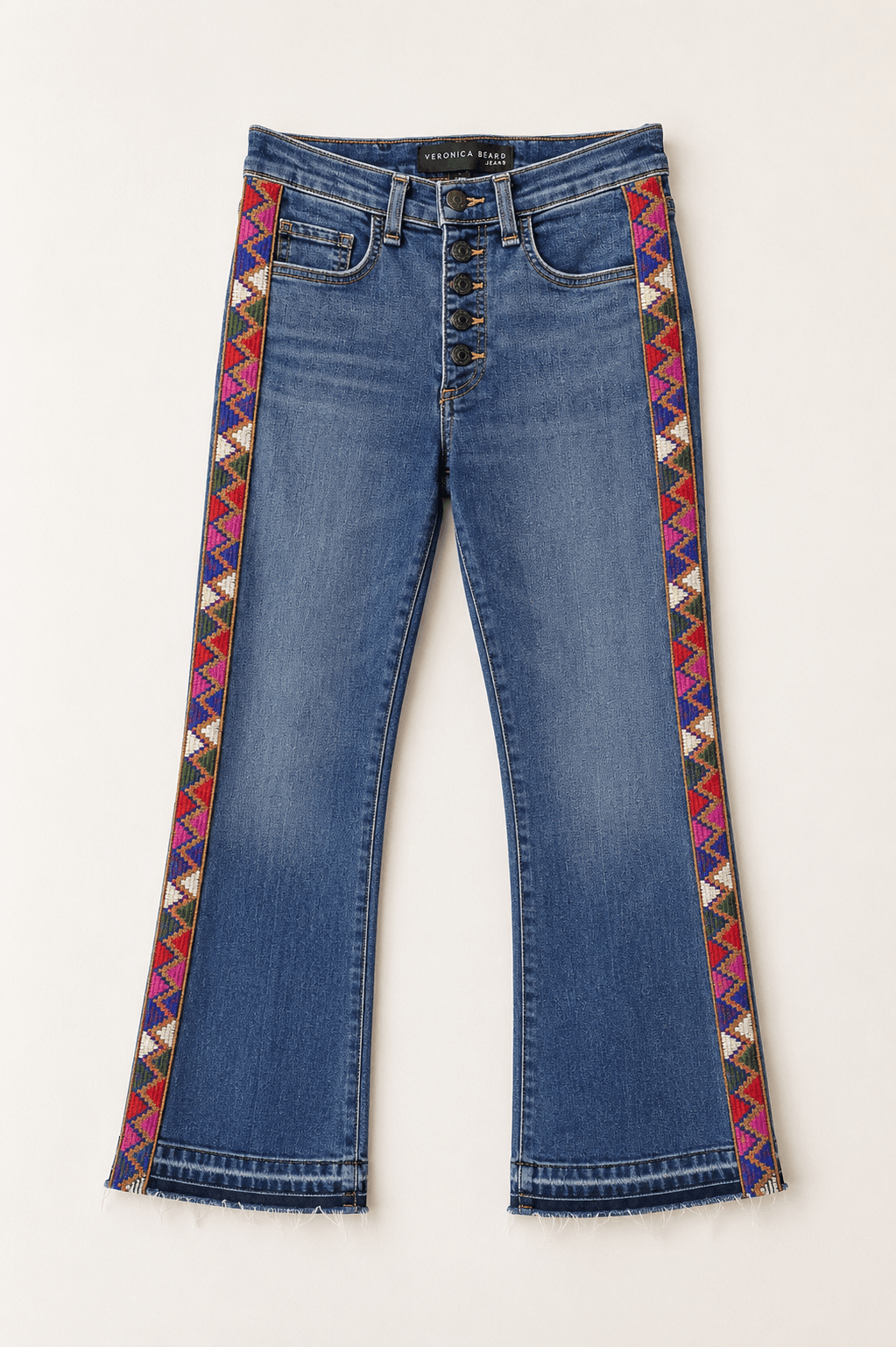 Veronica Beard Carolyn Tuxedo Striped Baby Boot Jean