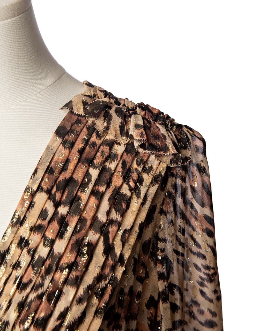 The Kooples Paris Leopard Rain Silk Babydoll Mini Dress