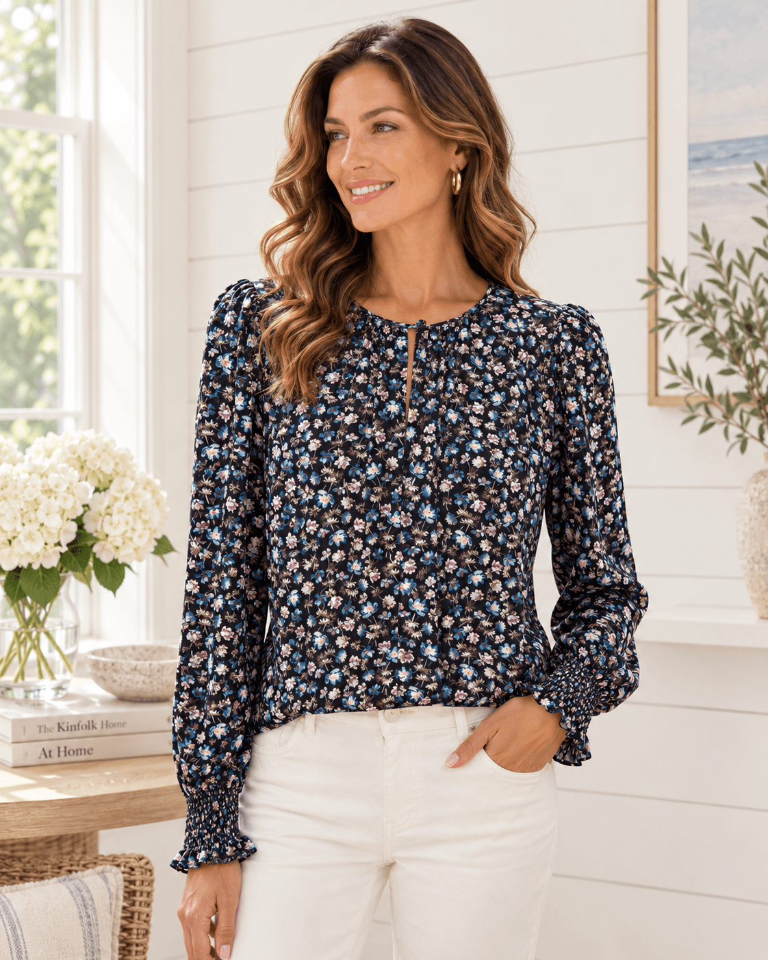 Rebecca Taylor Silk Floral Blouse