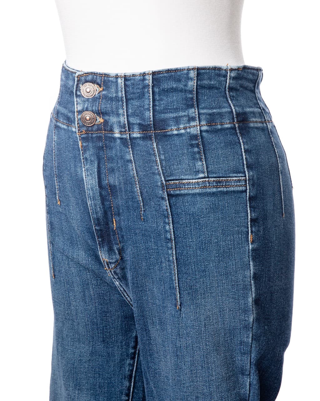 We The Free High-Rise Wide Leg Flare Jeans | Double Button