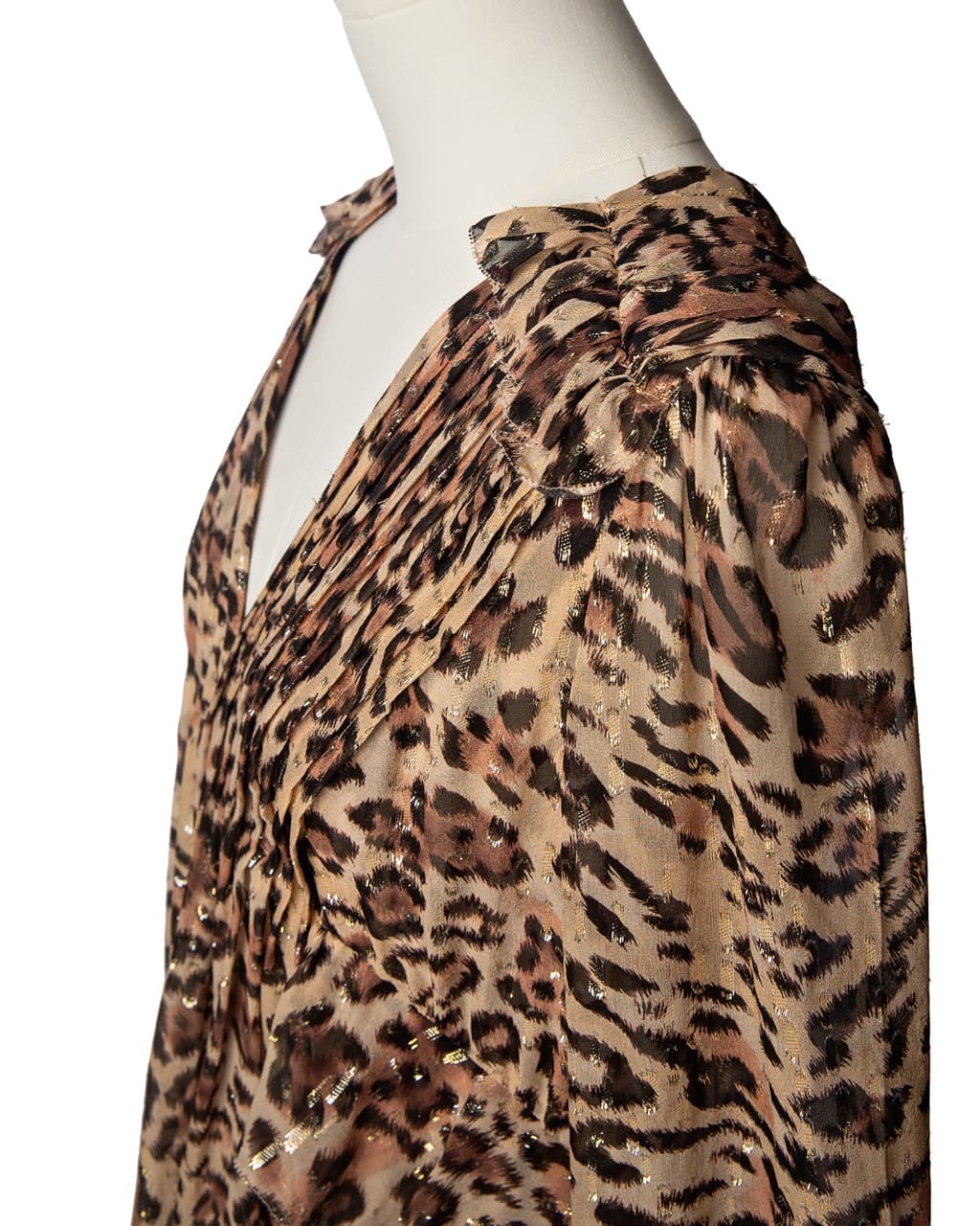 The Kooples Paris Leopard Rain Silk Babydoll Mini Dress