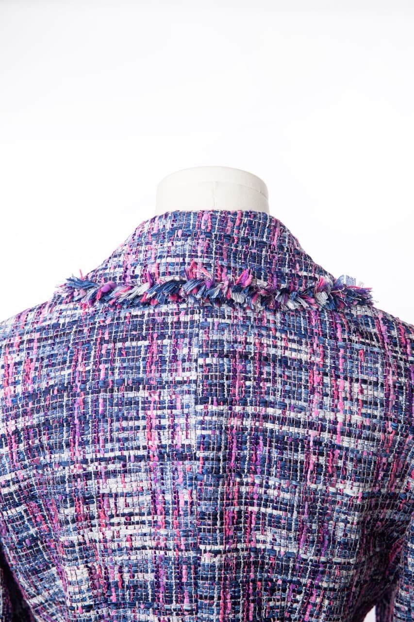 Lafayette 148 New York Petite Tweed Fringe Blazer
