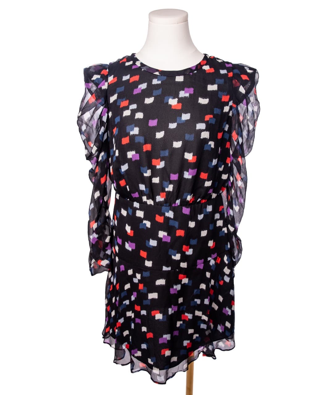 Joie NWT 100% Silk Abstract Print Long Sleeve Mini Dress