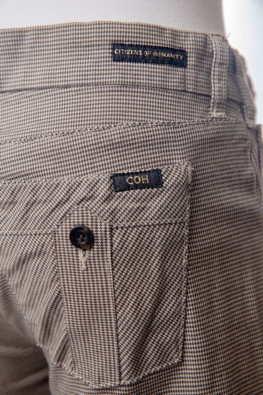Citizens of Humanity Houndstooth Wide-Leg Trouser Jeans