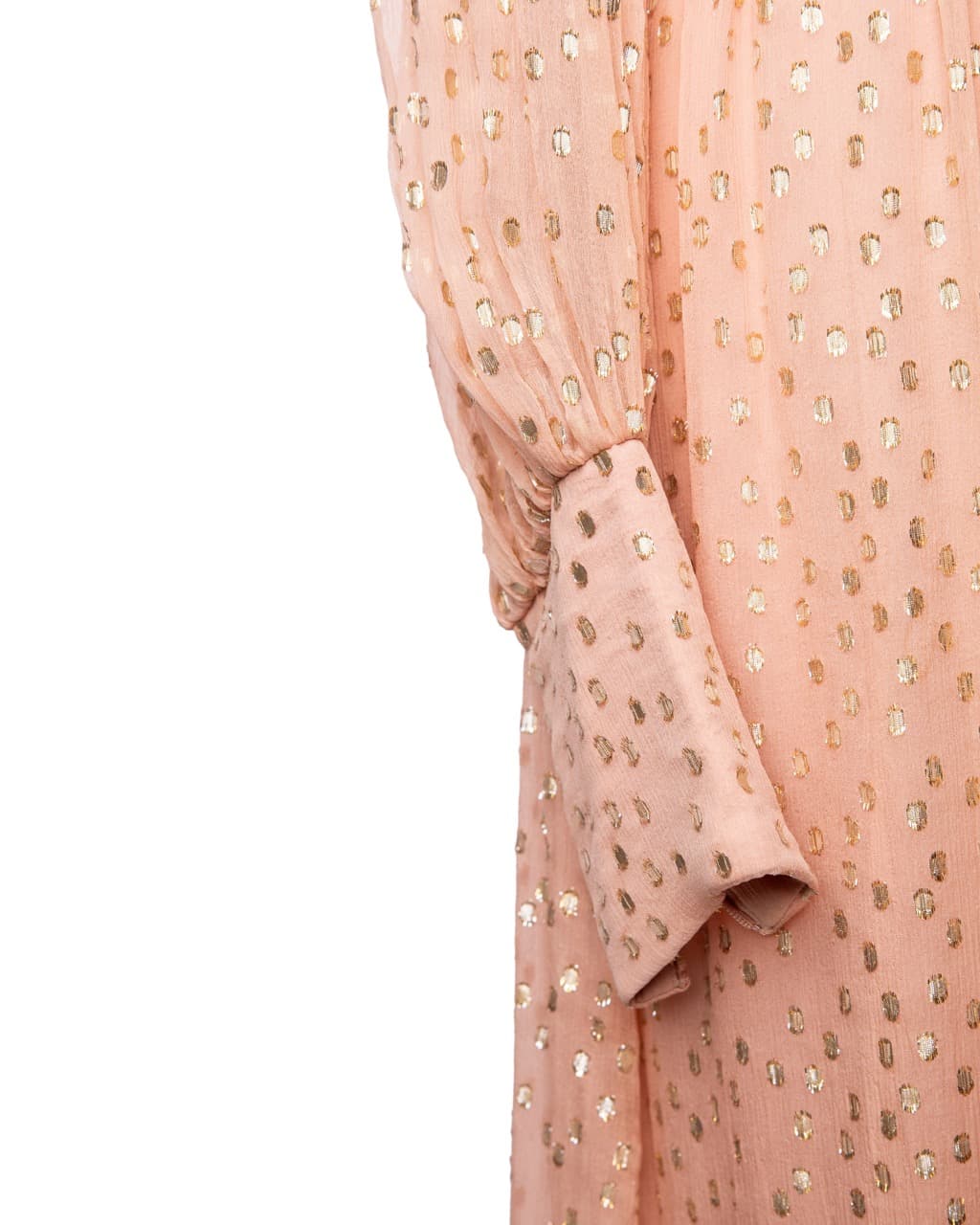 Zimmermann Lurex Silk Metallic Dot Wrap Midi Dress