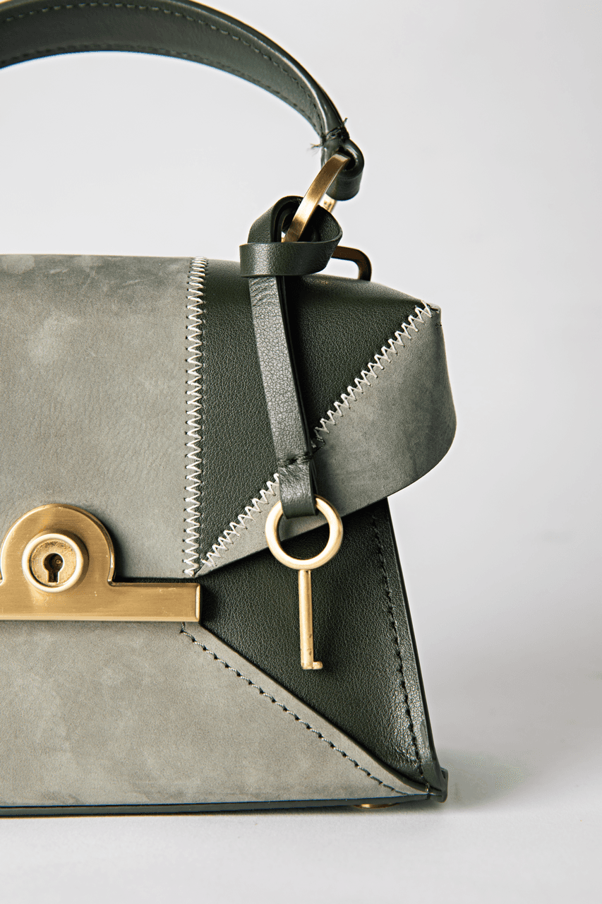 ZAC Zac Posen Amelia Mini Leather & Suede Colorblock Satchel in Parisian Nights
