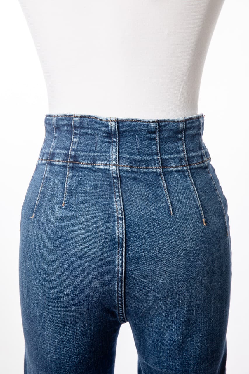 We The Free High-Rise Wide Leg Flare Jeans | Double Button
