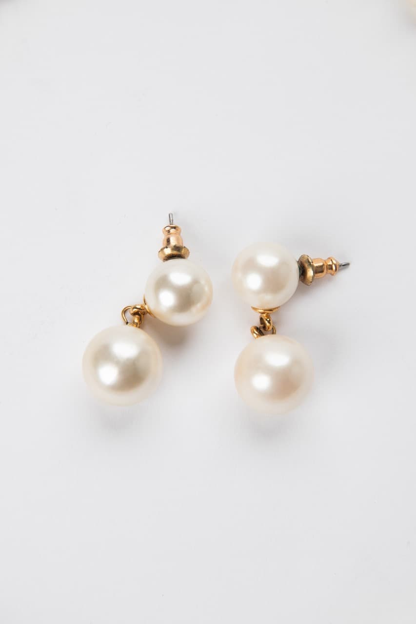 Napier Faux Pearl Statement Necklace & Drop Earring Set