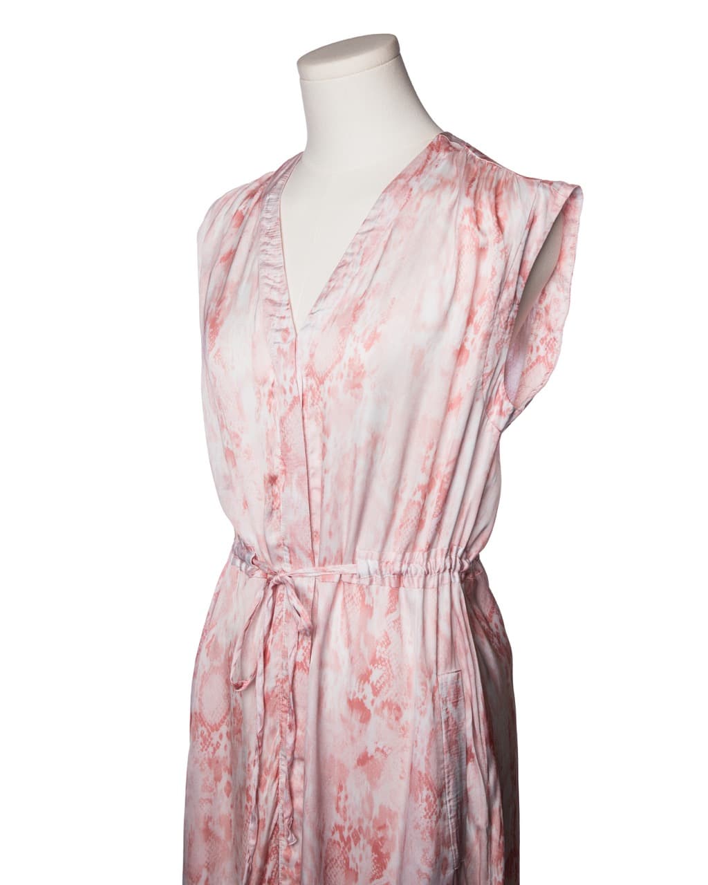 AllSaints Tate Masala Snake Print Midi Dress