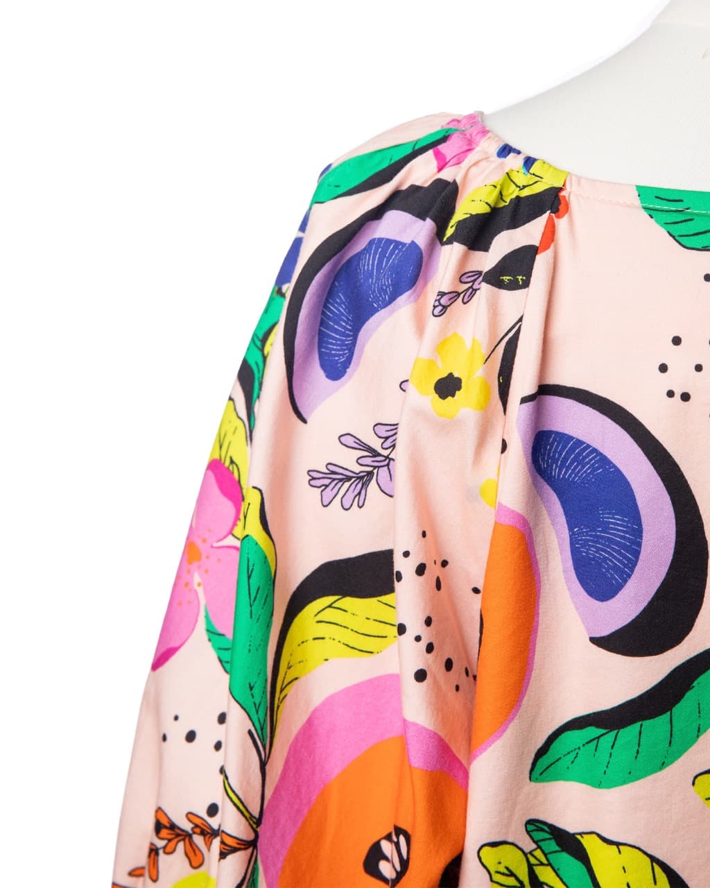 Emily McCarthy Botanical Print Silk Blouse