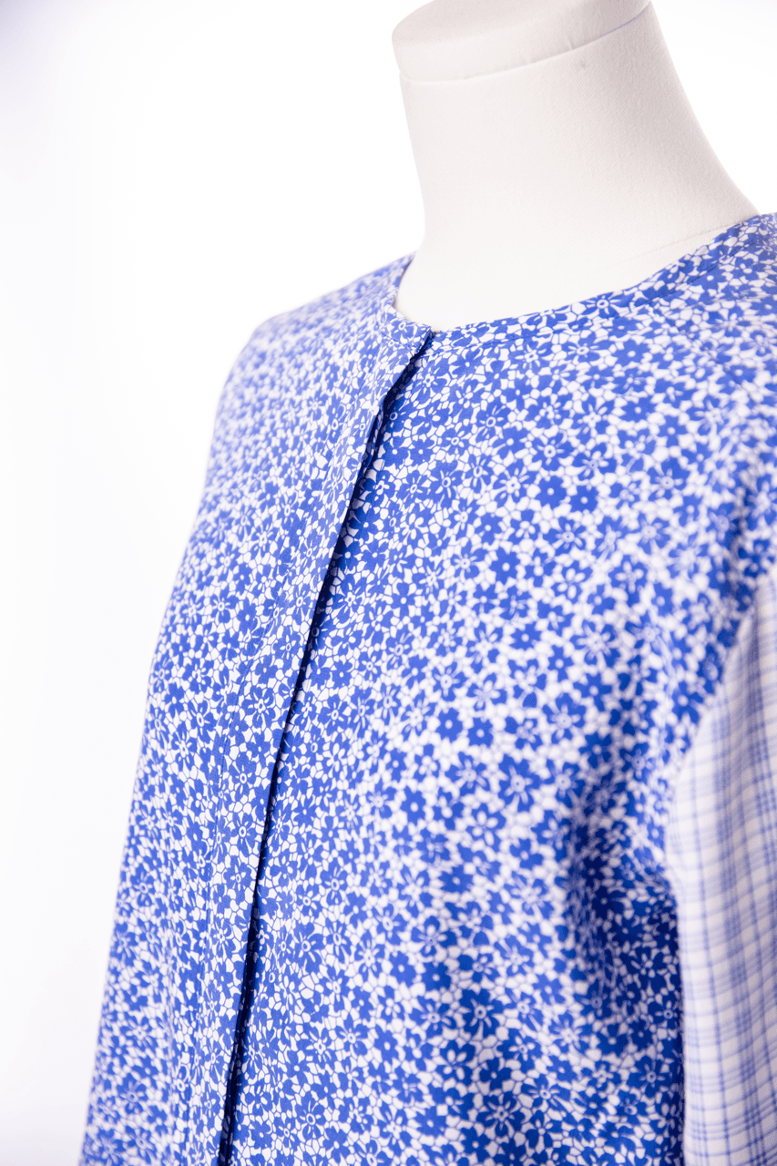 Equipment Lynn Mixed-Print Silk Blouse