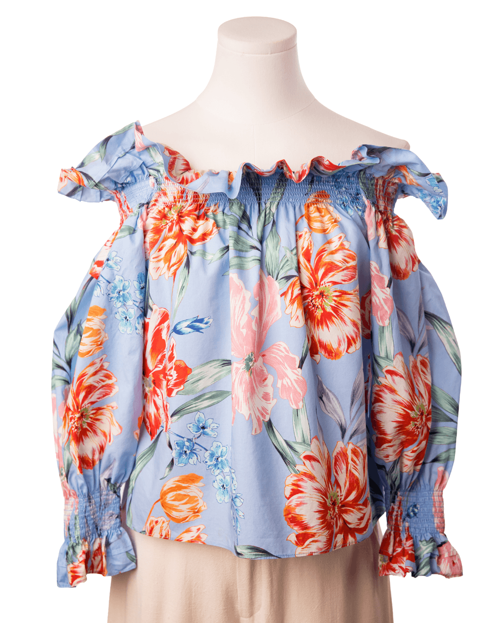 Christy Lynn Regina Floral Off-the-Shoulder Cotton Top