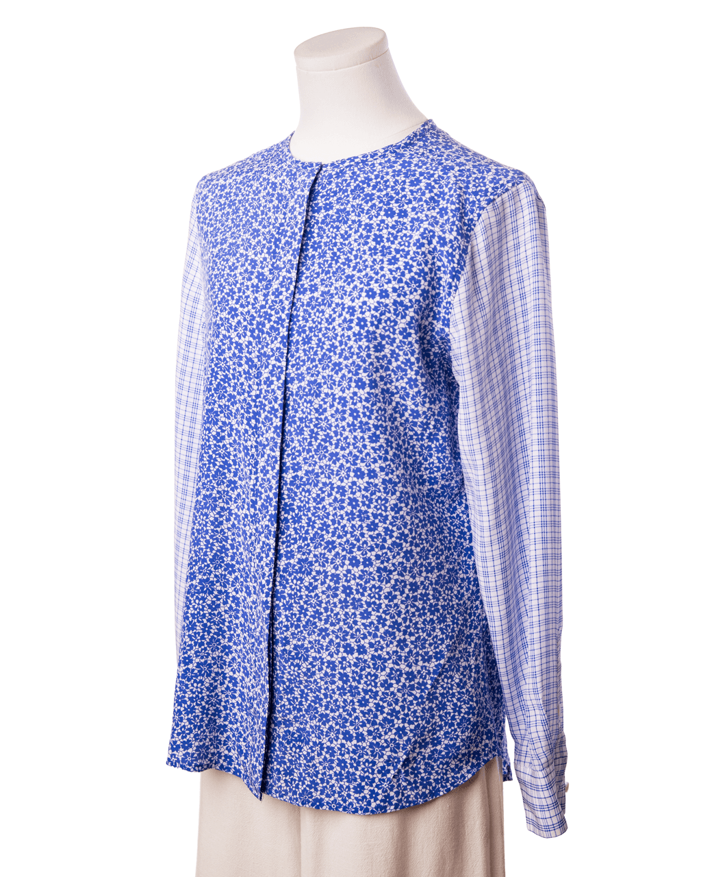 Equipment Lynn Mixed-Print Silk Blouse