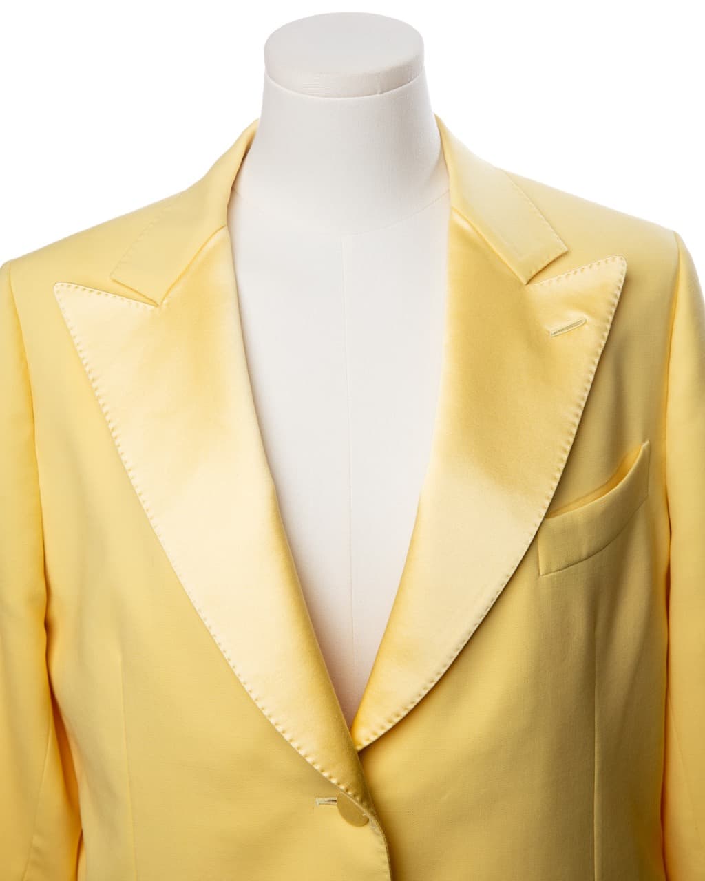 St. John Collection Wool Satin-Lapel Blazer