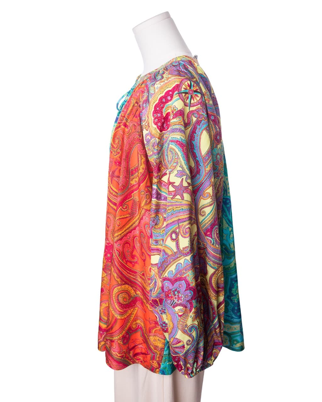 ALÉMAIS Paisley Tie-Neck Blouse NWT