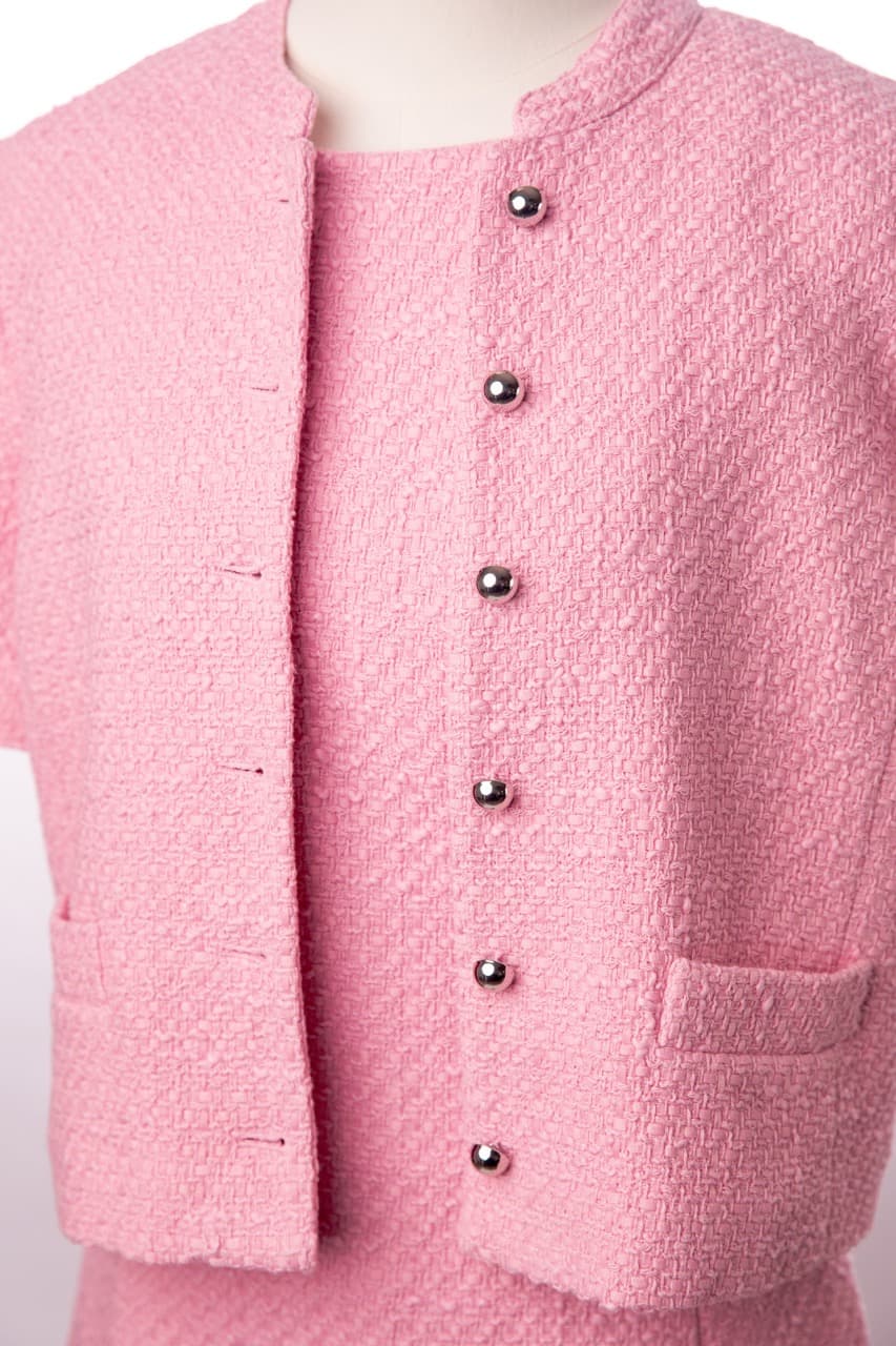 Derek Lam 10 Crosby Farah & Grace Pink Tweed Dress and Jacket Set