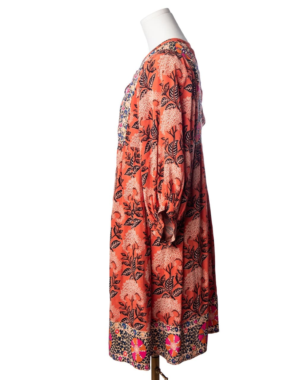 Ba&sh Rust Floral Boho Mini Dress