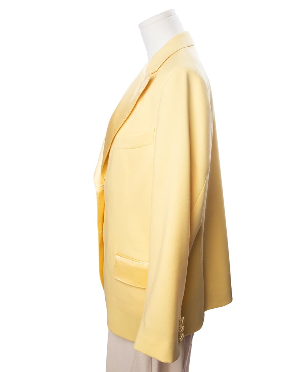 St. John Collection Wool Satin-Lapel Blazer